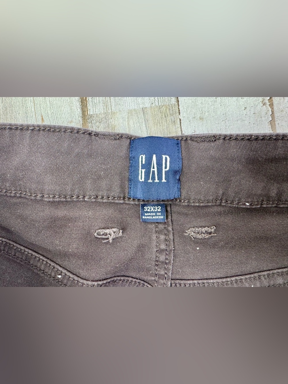 Gap Mens Straight Leg Pants Khaki Brown 32x32 (33x30) Button Zip Close - Picture 4 of 11